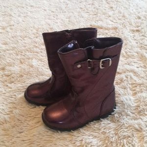 Toddler girls burgundy boots